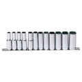 Socket Rail 1/2Dr Deep 12Pt 12Pc Metric