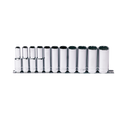 Socket Rail 1/2Dr Deep 12Pt 11Pc Sae