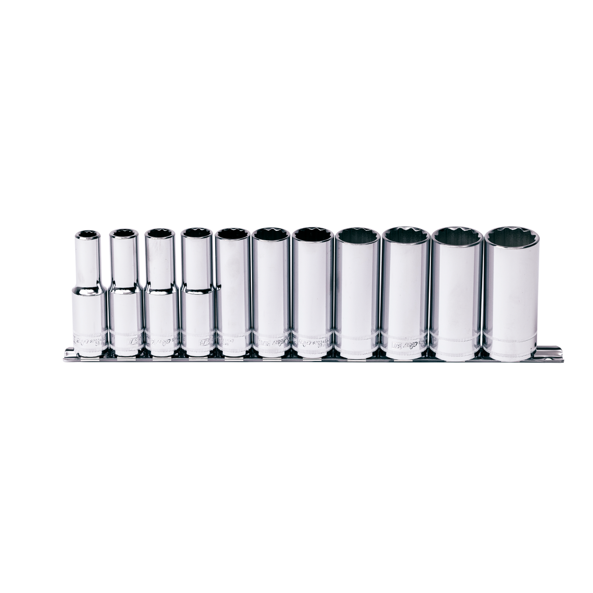 Socket Rail 1/2Dr Deep 12Pt 11Pc Sae
