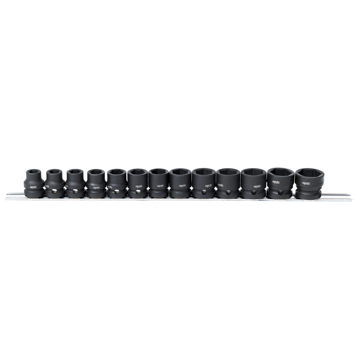 Socket Rail Impact 1/2Dr Stubby 6Pt 13Pc Metric