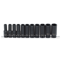 Socket Rail Impact 1/2"Dr Deep 6Pt 11Pc Metric