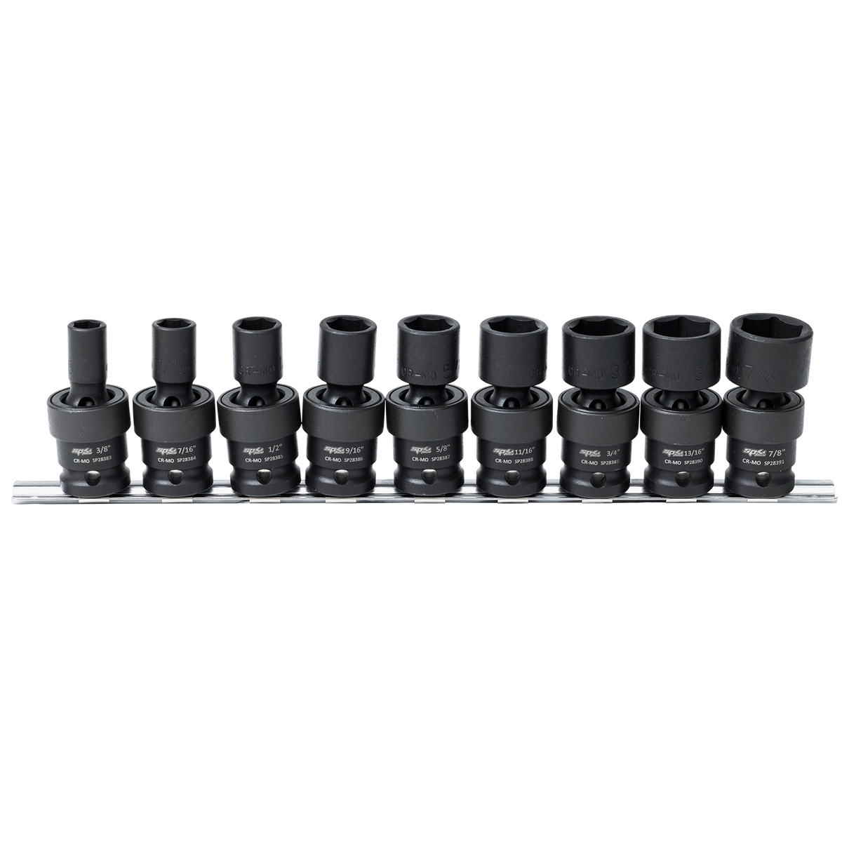 Socket Set Impact Swivel 9Pc Sae  1/2 Dr 6Pt