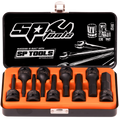 Socket Set Impact 1/2Dr Inhex 9Pc Metric
