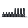 Socket Rail Impact 1/2Dr Tamper Spline 8Pc