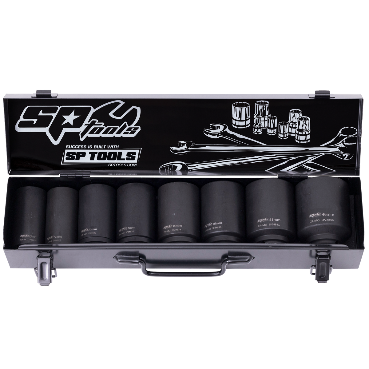 Socket Set Impact 3/4"Dr Deep 6Pt 8Pc Metric