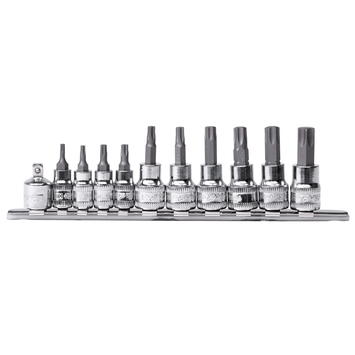 Socket Rail 1/4 & 3/8Dr Torx 11Pc