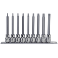 Socket Rail 3/8Dr Torx  Plus 9Pc  - L 100Mm
