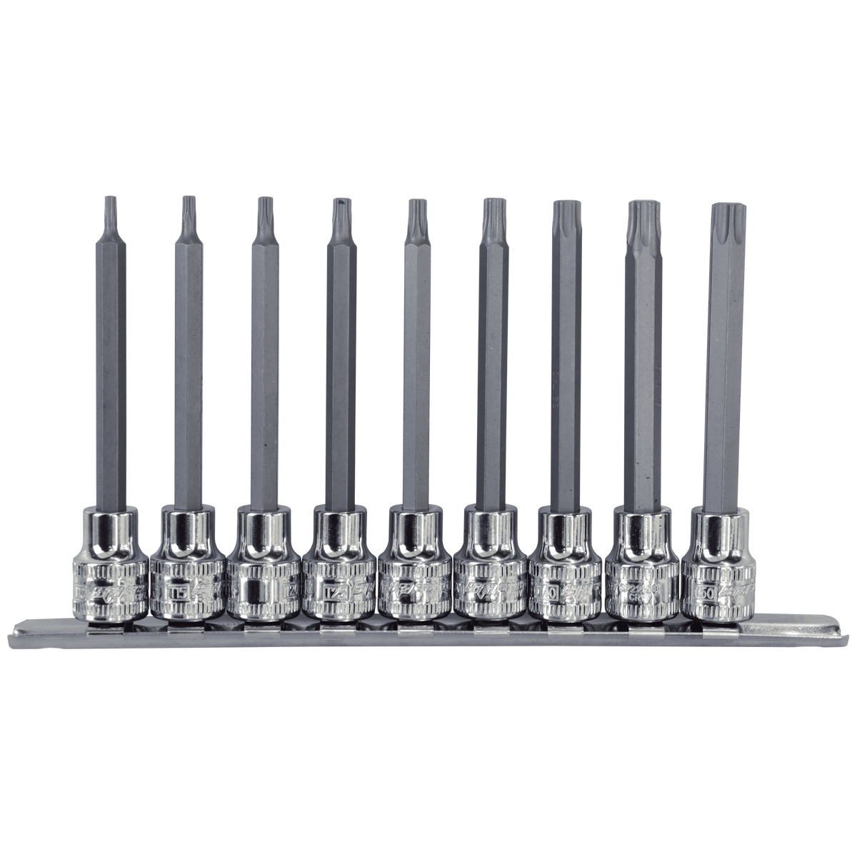 Socket Rail 3/8Dr Torx  Plus 9Pc  - L 100Mm