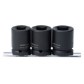 Socket Rail Impact 3/4Dr Double Sq 3Pc Metric