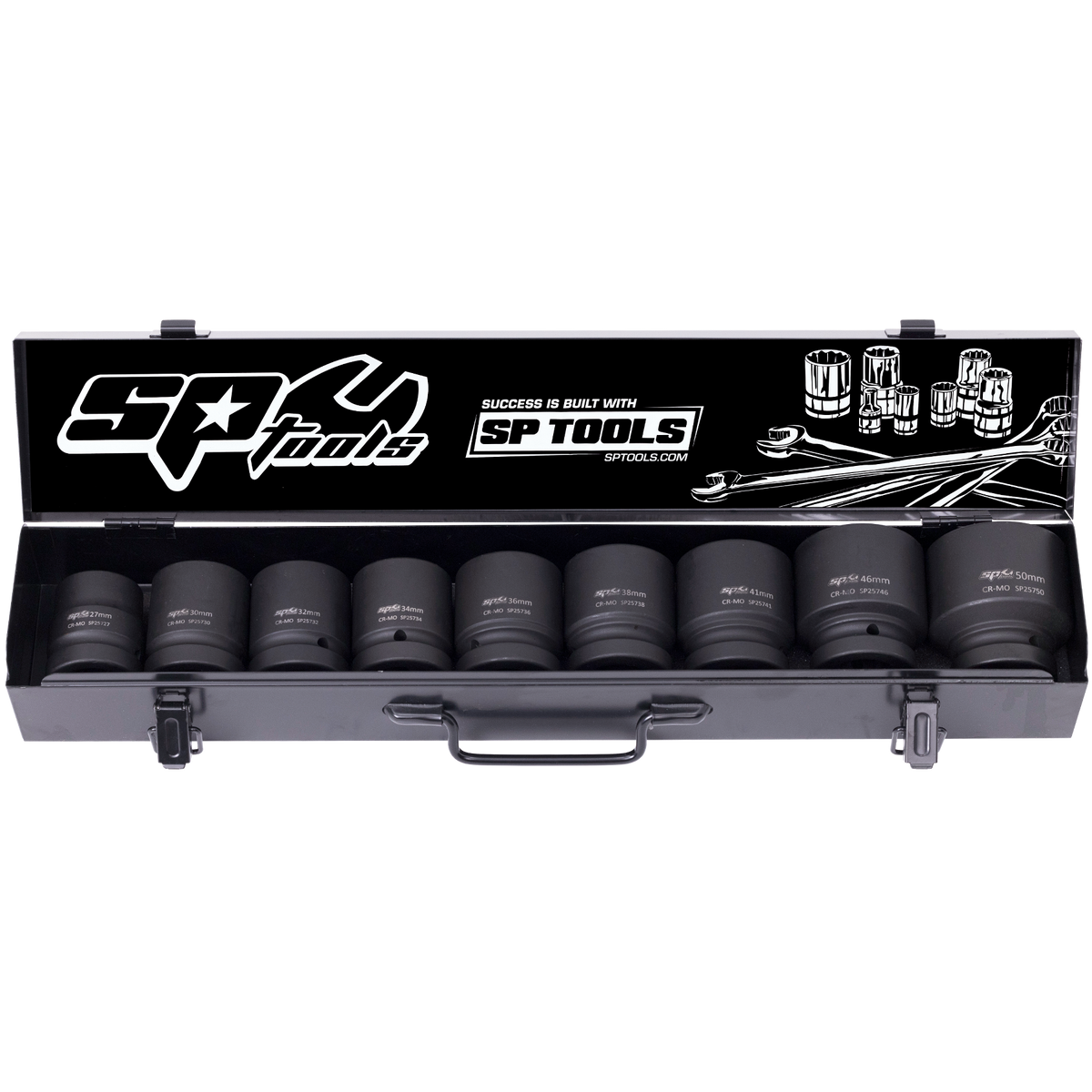 Socket Set Impact 1"Dr 6Pt 9Pc Metric