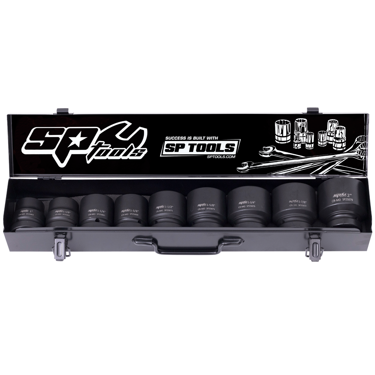 Socket Set Impact 1"Dr 6Pt 9Pc Sae