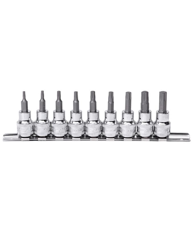 Socket Rail 1/4DR Inhex Metric/SAE 9Pc - SP20540