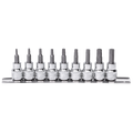 Socket Rail 1/4Dr Inhex Metric/Sae 9Pc