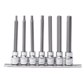 Socket Rail - 3/8" Dr 100Mm Sae Inhex Bit 7Pc Set