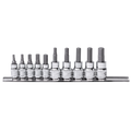 Socket Rail 1/4" & 3/8"Dr 10Pc Inhex Sae