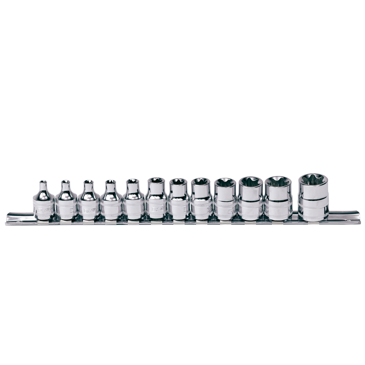 Socket Rail - 3/8" Dr 12Pc E Torx