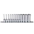Socket Rail - 3/8" Dr Deep 12Pc E Torx