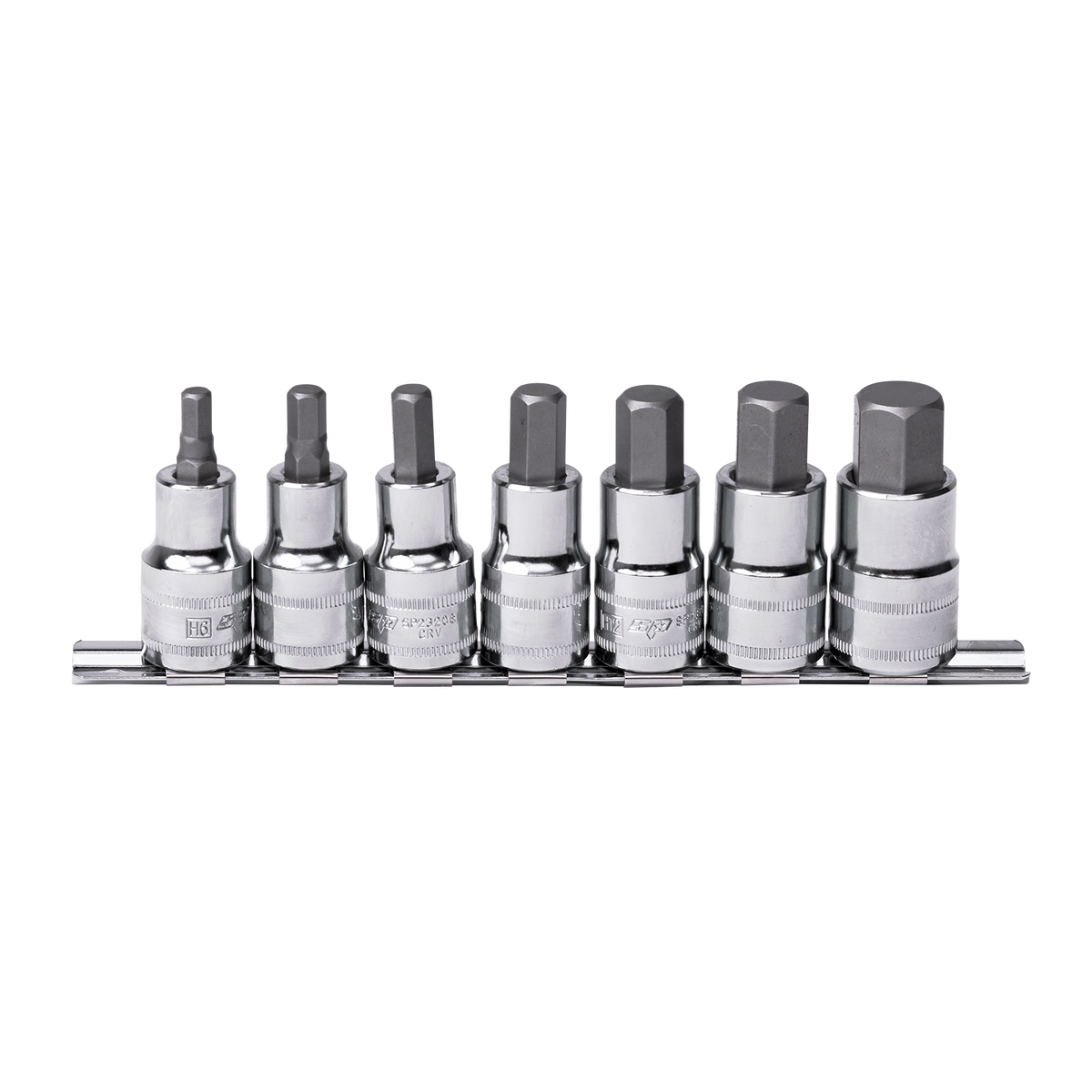 Socket Rail Set 1/2"Dr 7Pc Metric Inhex