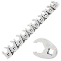 Socket - Crowfoot Wrench Rail 3/8"Dr Metric 10Pc