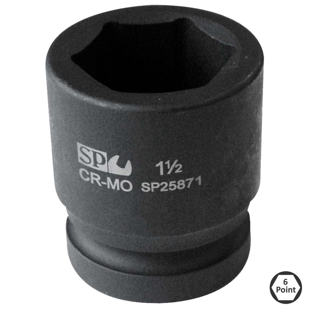 Socket Impact 1-1/2"Dr 6Pt Sae 2-3/8"
