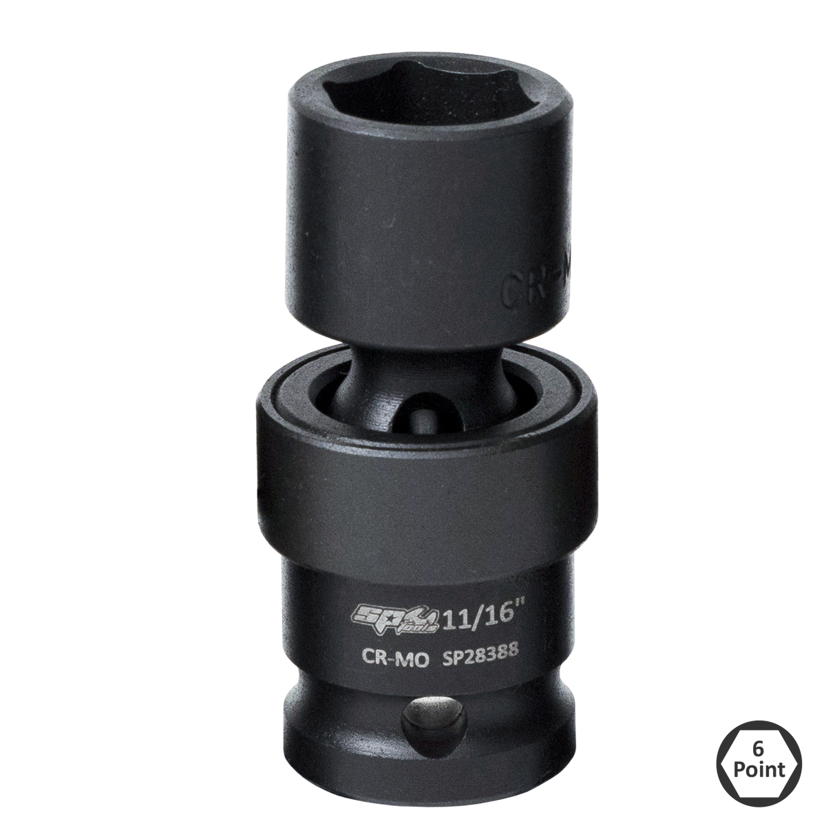 Socket Impact Swivel 1/2Dr 6Pt 11/16"