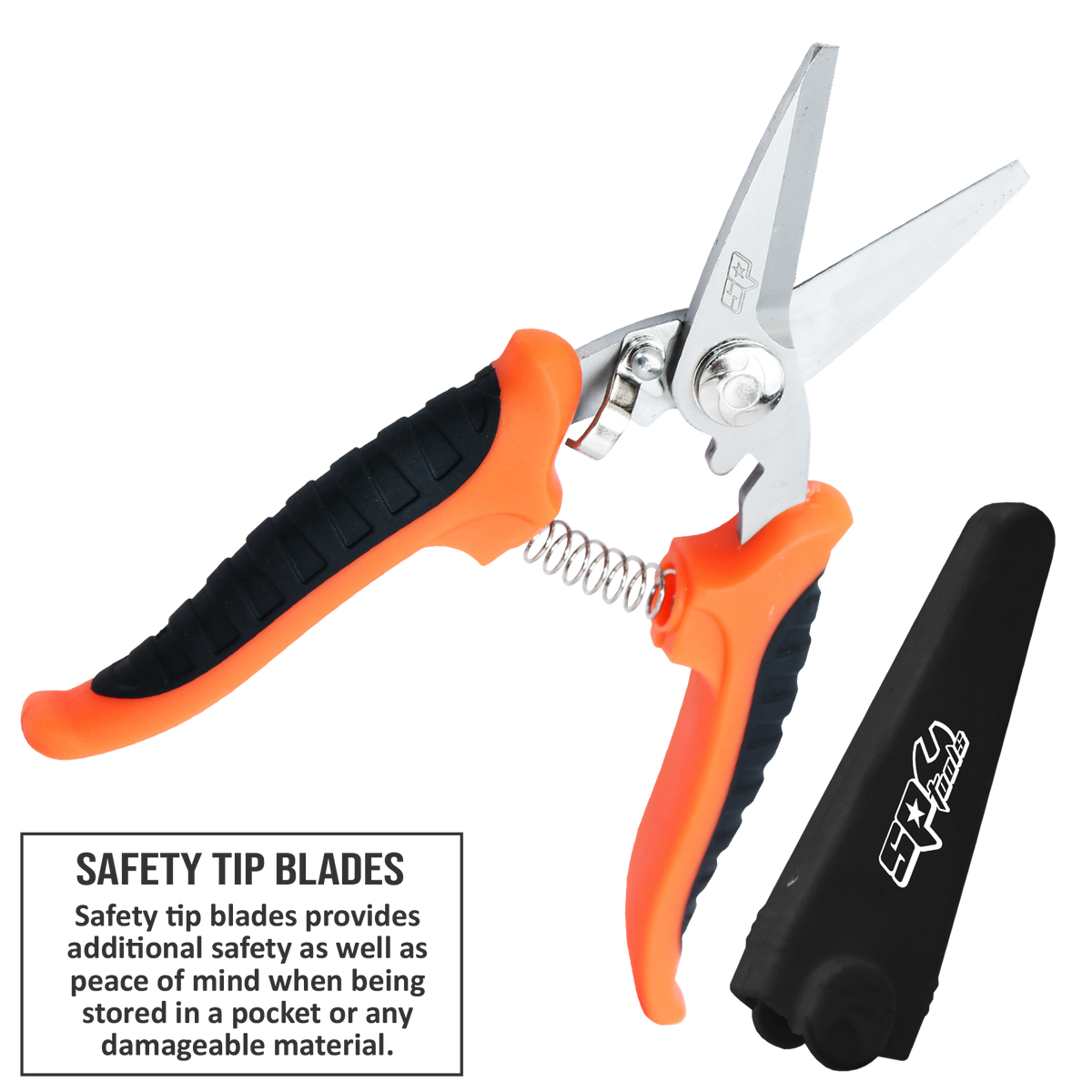 Pliers & Cutters - Industrial Shear/Scissors Safety Tip - 180Mm (7")