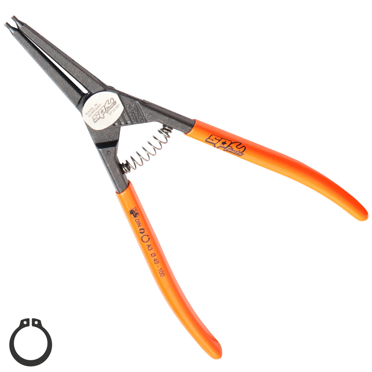 Pliers & Cutters - Hd Circlip External Straight (40-100Mm) Precision 220Mm