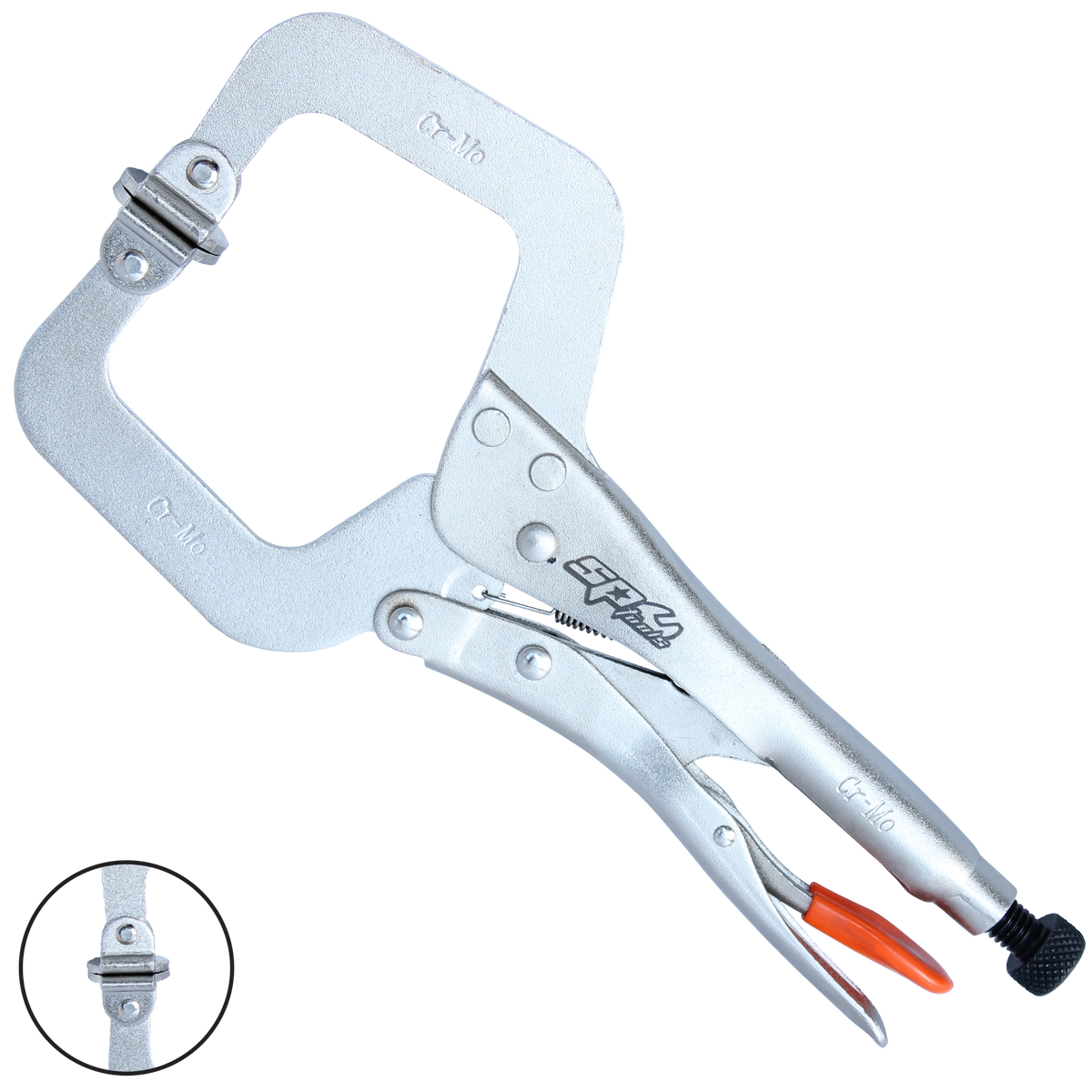 Pliers & Cutters - Locking C-Clamp Swivel Pads - 275Mm (11")