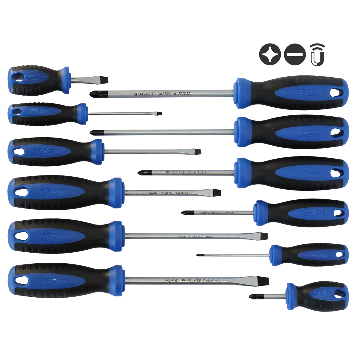 Screwdriver Set - Slotted/Phillips - 12Pc Set