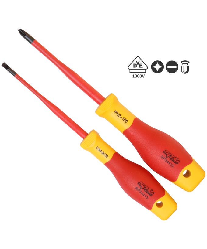 Screwdriver Set - Phillips/Slotted Vde Insulated - 2Pc Set - SP34043