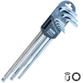 Key Set - Sae Hex Magnetic Ball Drive 9Pc