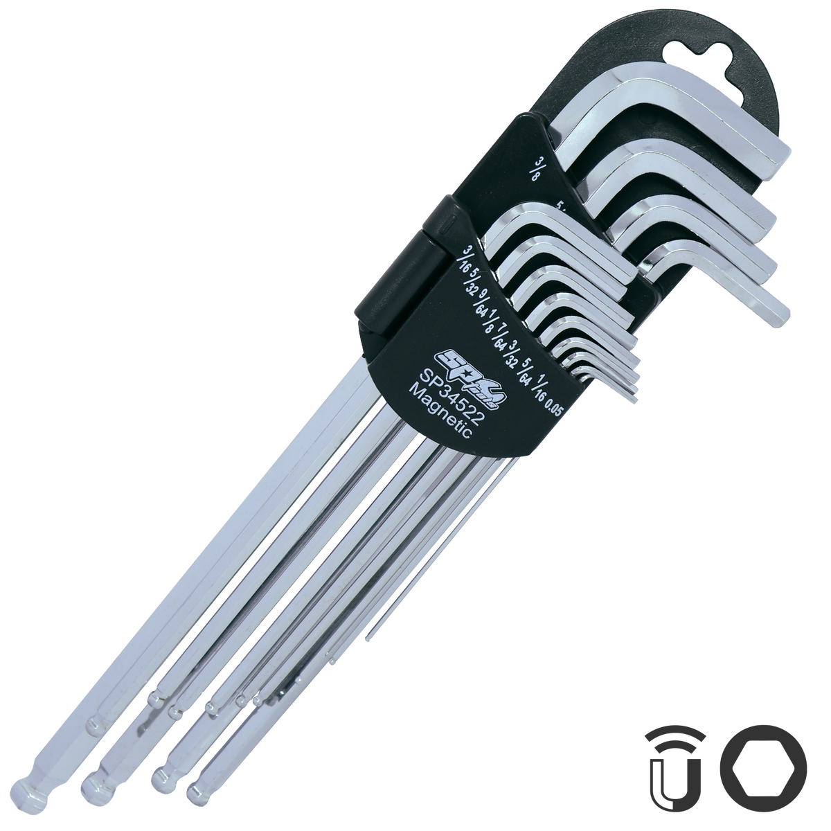 Key Set - Sae Hex Magnetic Ball Drive 13Pc