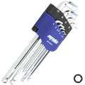 Key Set - Metric Hex Stubby Ball Drive 9Pc