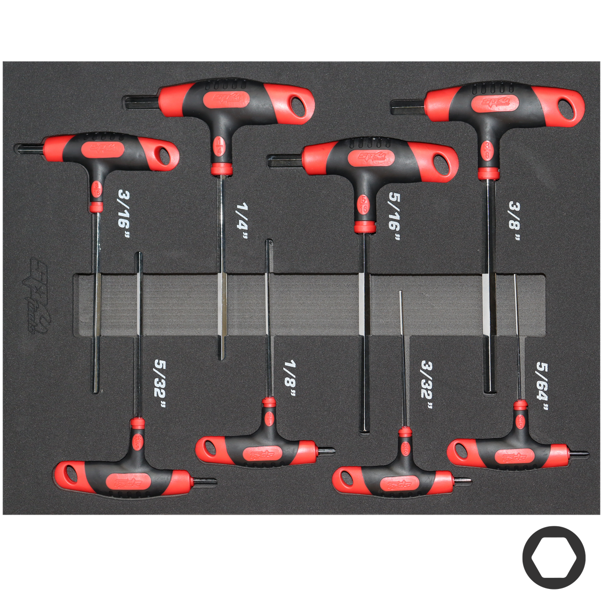 Key Set - Sae Hex T-Handle In Eva - 8Pc