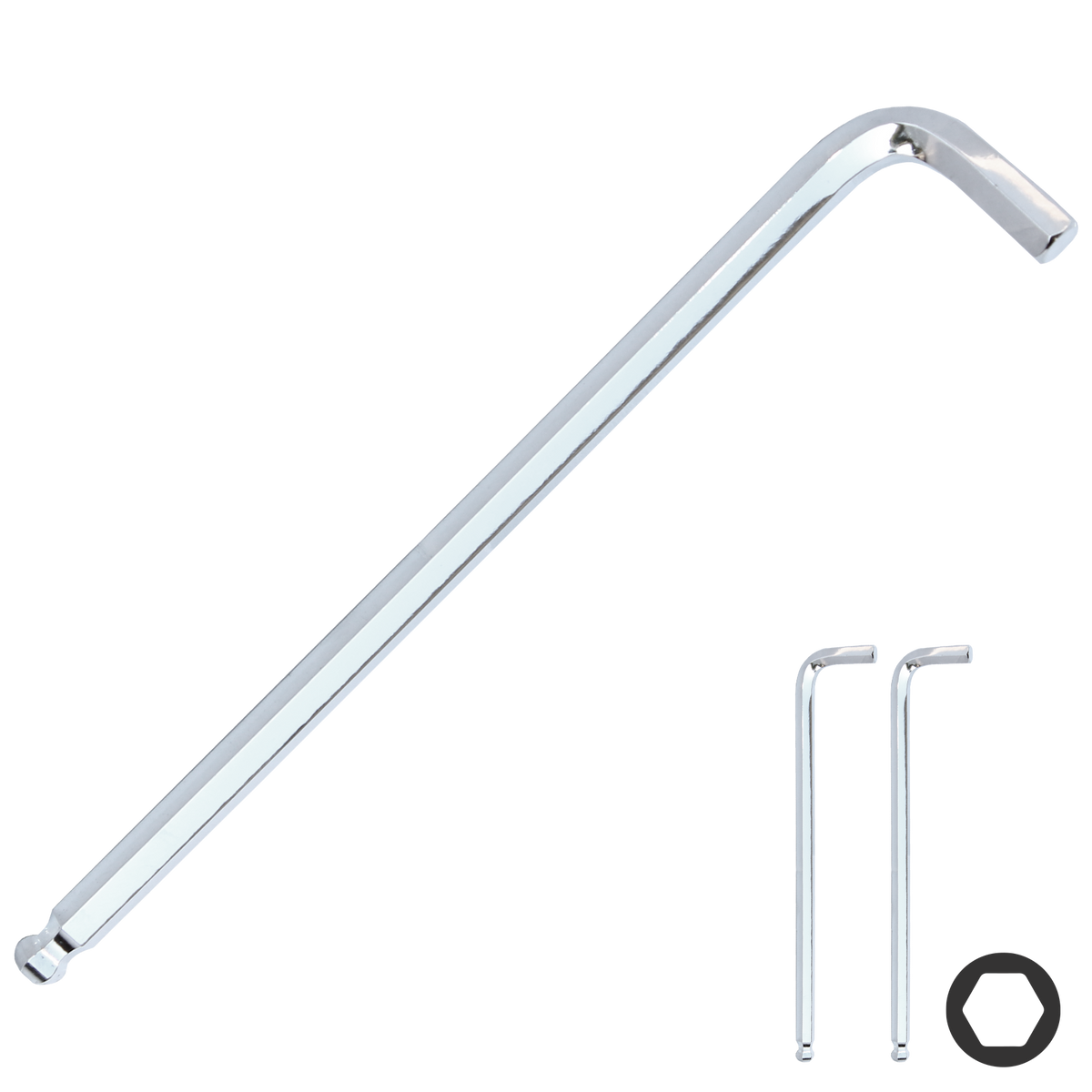 Key Set - Metric Hex Chrome Ball Drive - 14Mm (Pk2)