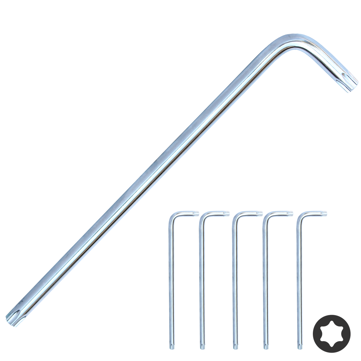 Key Set - Torx Chrome - T-40 (Pk5)