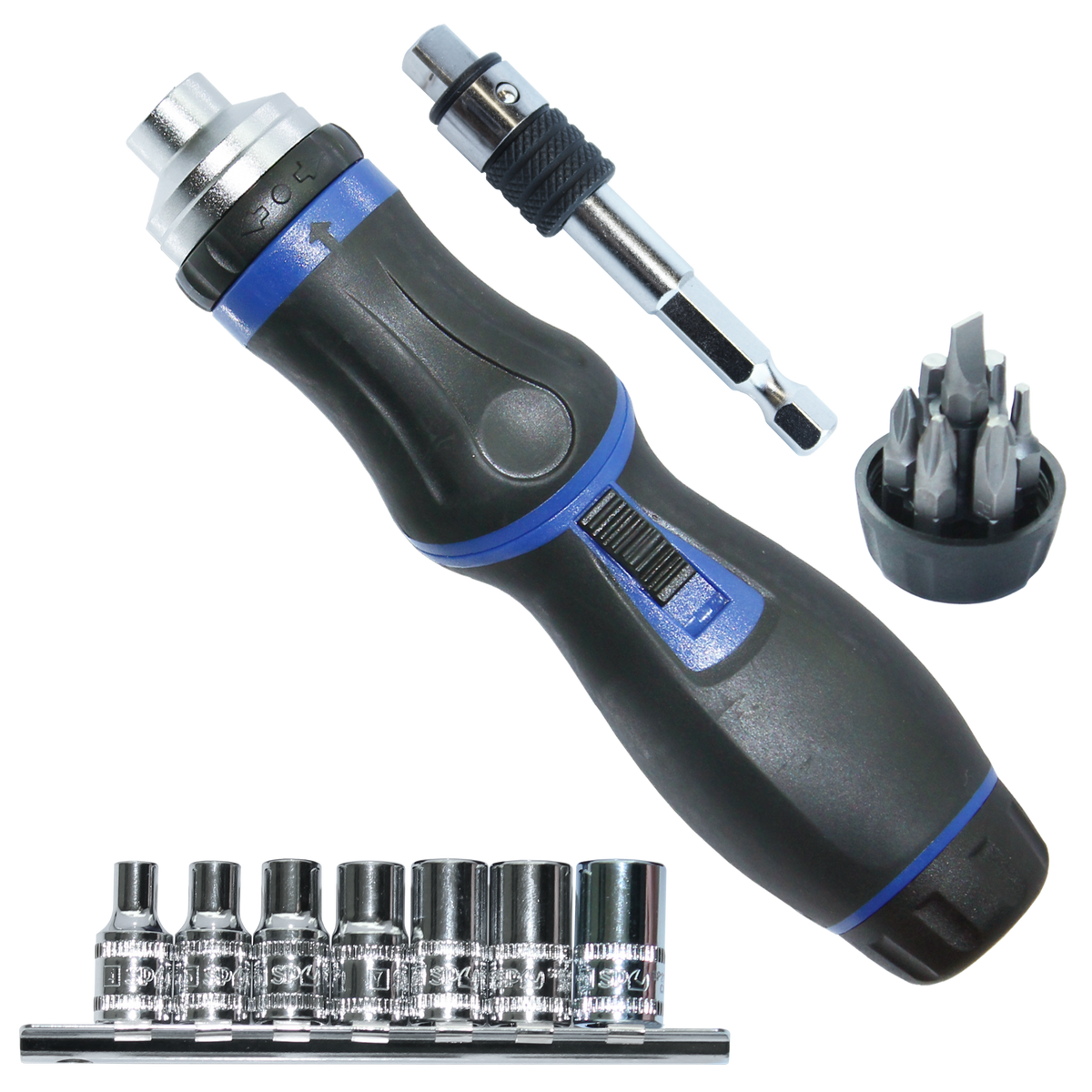 Bit Set - Rotatable Ratchet Driver 1/4" - 16Pc Set