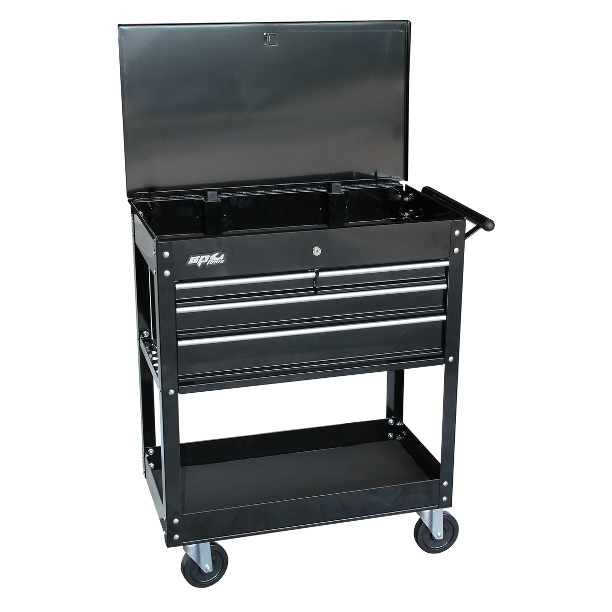 Tool Trolley - Dianostic 4 Drawer Black