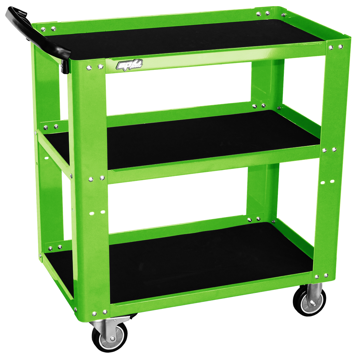 Tool Trolley - Proffesional Service 3 Shelf Green