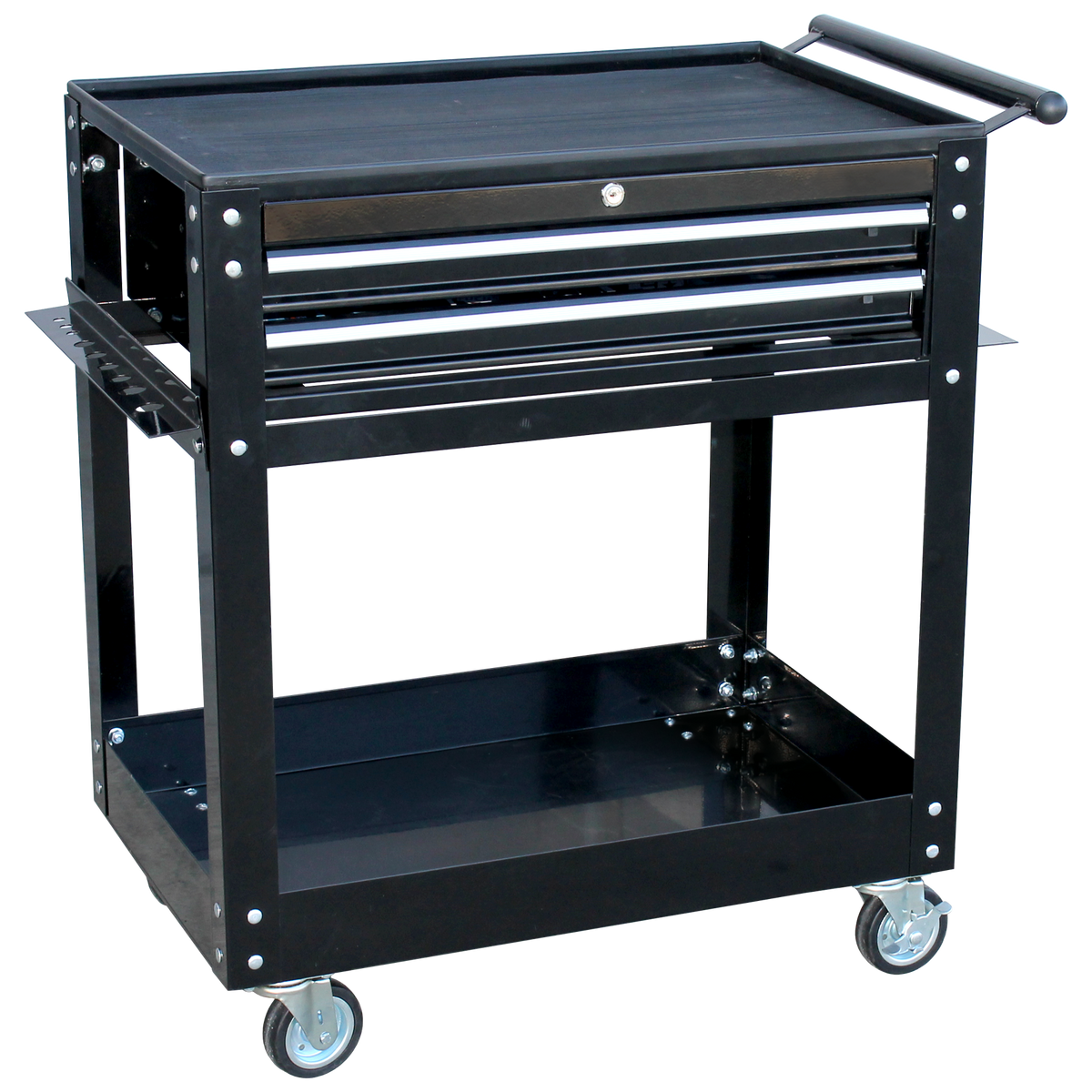 Tool Trolley - 2 Drawer Black