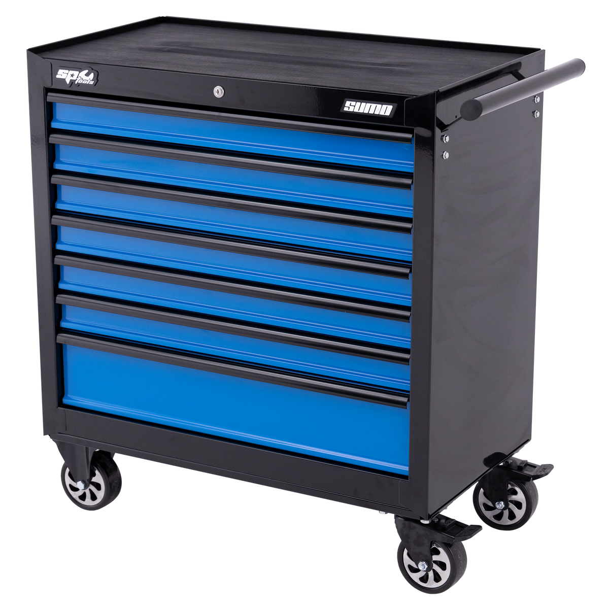 Roller Cabinet - Sumo Series 7 Drawer Black/Blue
