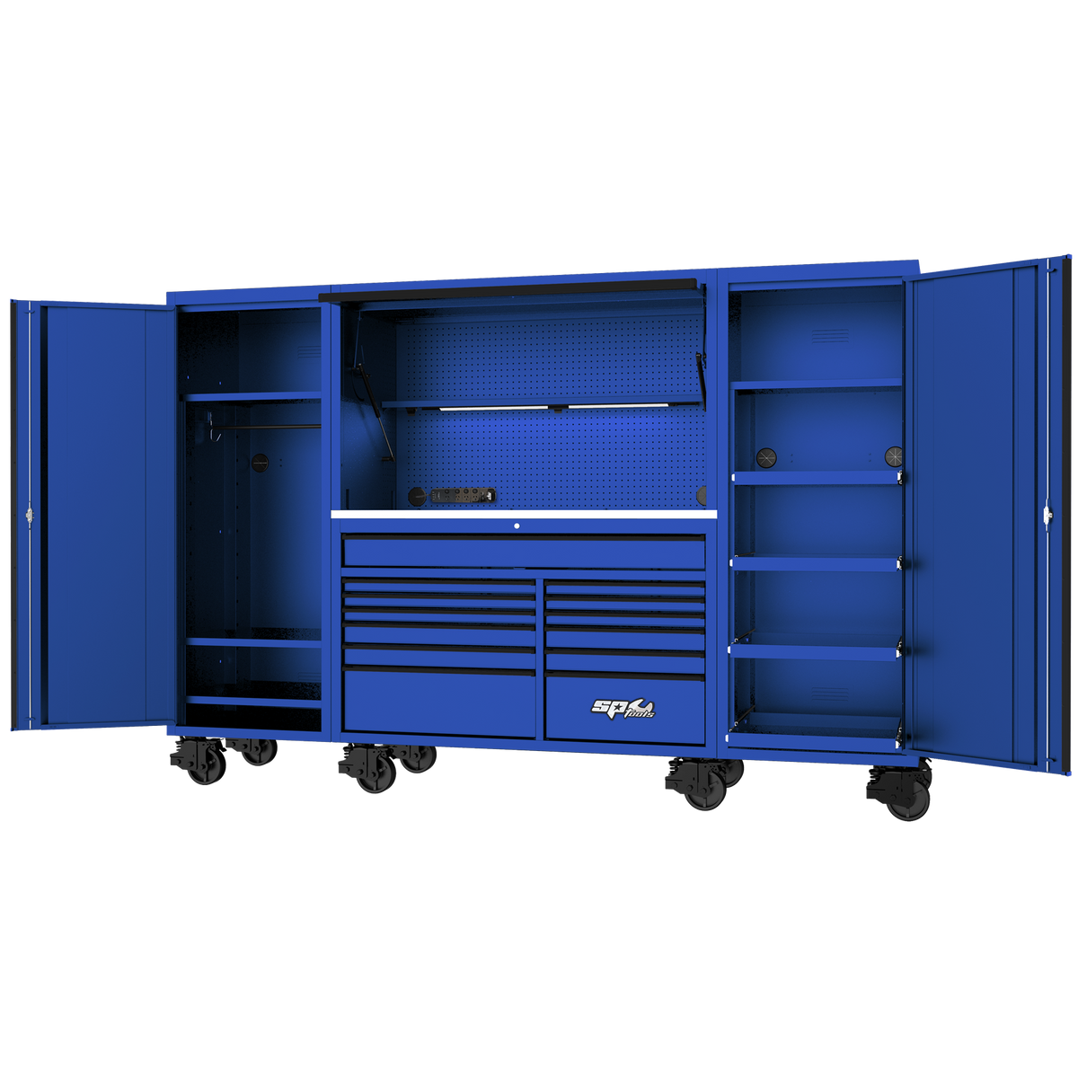 Workstation Complete - Usa Series 114" Blue/Black