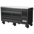 Storage Roller Cab - Usa Series 73" 18 Drawer Matte Black