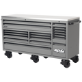 Storage Roller Cab - Usa Series 73" 18 Drawer Matte Grey