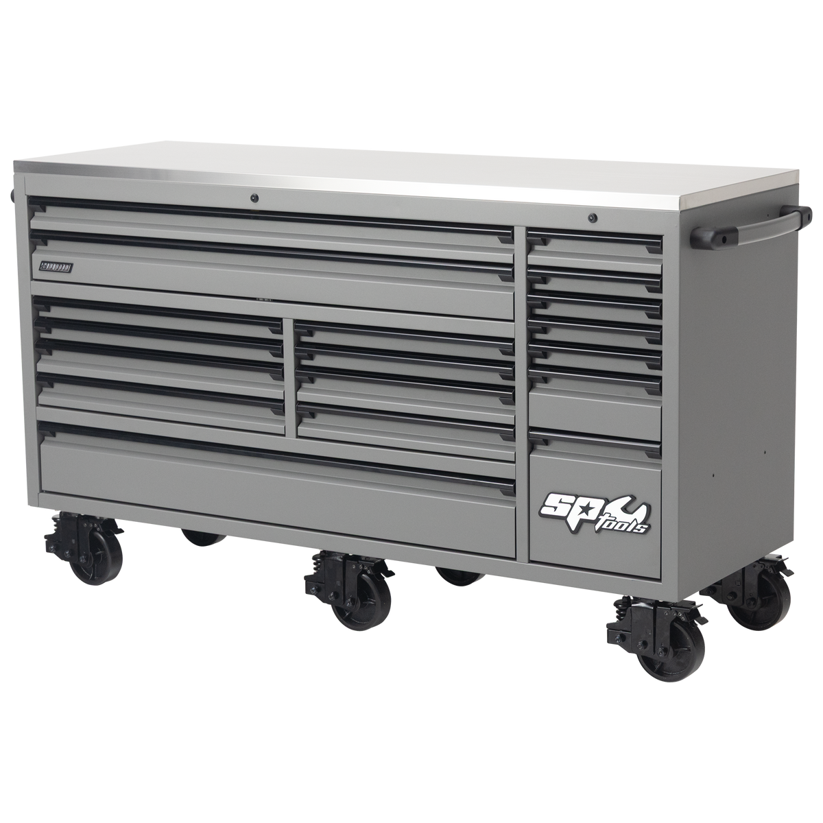 Storage Roller Cab - Usa Series 73" 18 Drawer Matte Grey