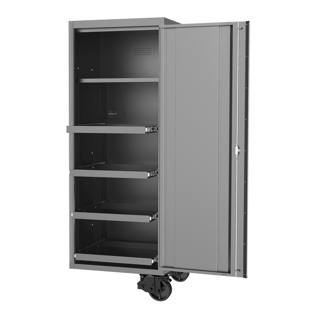 Side Locker - Usa Series 27" 4 Shelf Matte Grey