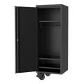 Side Locker - Usa Series 27" 3 Shelf With Hang Rail Black