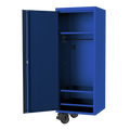 Side Locker - Usa Series 27" 3 Shelf With Hang Rail Blue/Black
