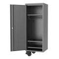 Side Locker - Usa Series 27" 3 Shelf With Hang Rail Matte Grey