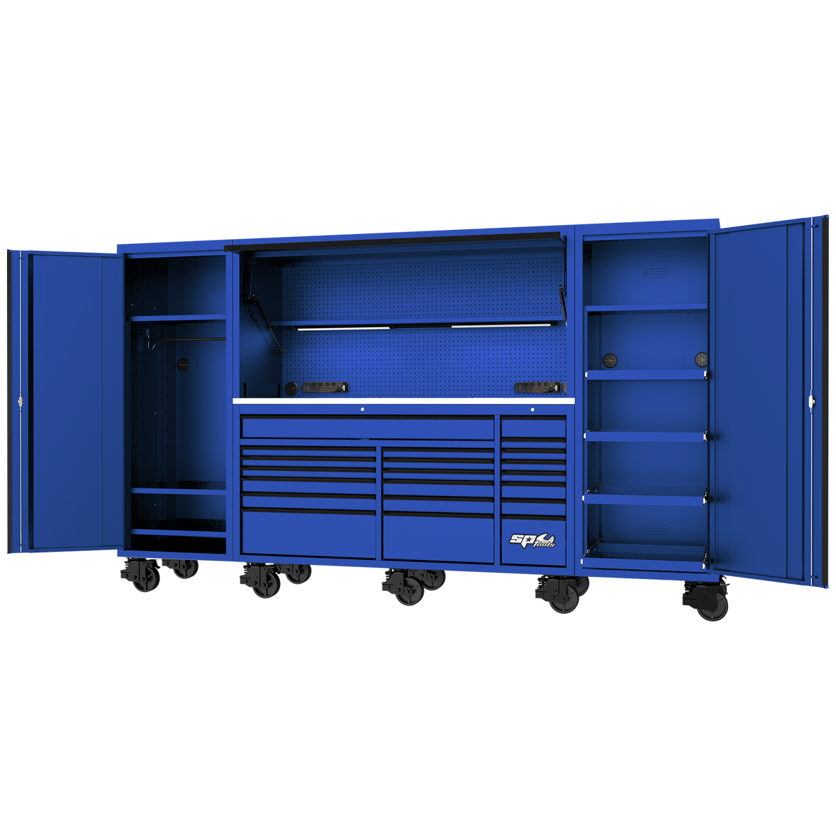 Workstation - Usa Series 128" Blue/Black